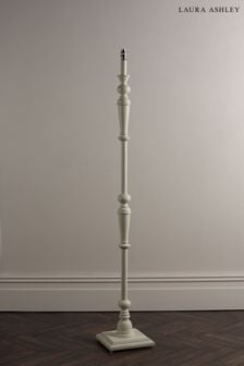White Tate Painted Wood Candlestick Floor Lamp Base