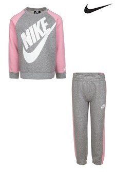 Nike Little Pink Kids Sweatshirt and Jogger Set