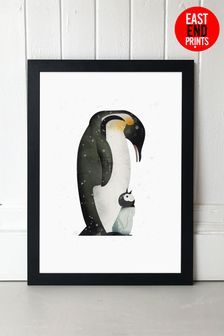 East End Prints Black Penguin Print by Dieter Braun