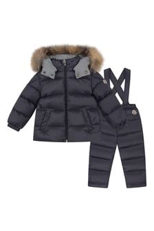 Moncler Enfant Baby Navy New Mauger Down Padded Snowsuit