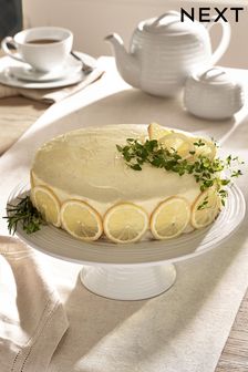 White Malvern Embossed Cake Stand (951878) | £25