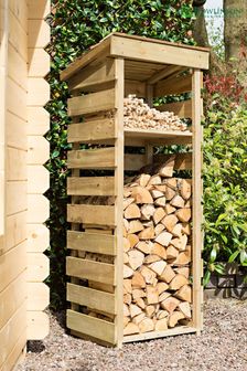 Rowlinson Natural Timber Garden Narrow Log Store (952494) | £140