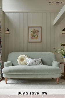 Baron Chenille Pale Grey Green Clipsham Sofa