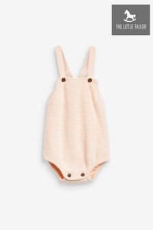 The Little Tailor Pink Knitted Baby Romper Bodysuit