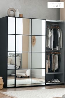 Collection Luxe Windowpane Mirrored 2M Sliding Wardrobe