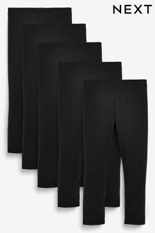 Black 5 Pack Leggings (3-16yrs) (956862) | £21 - £32