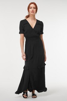 plain black maxi dress uk
