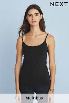 Black Thin Strap Vest (961513) | £6.50