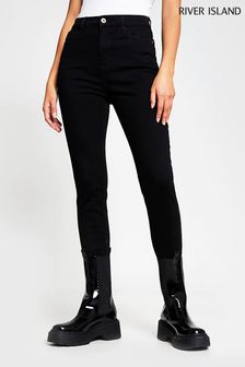 Femme//Filles Jeans River Island Molly Tie Dye effet vieilli UK 6R Skinny