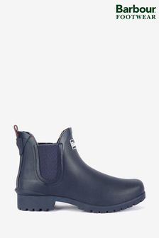 Barbour® Navy Wilton Short Wellington Blue Boots (964258) | £50