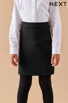 Black Jersey Stretch Pull-On Pencil Skirt (3-17yrs) (964845) | £6 - £13