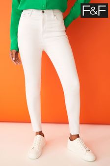 F&F Skinny Contour White Jeans (967583) | £33