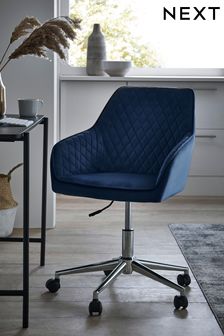 Hamilton Arm Office Desk Chair with Chrome Base