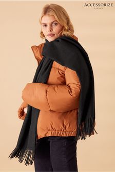 Accessorize Black Holly Supersoft Blanket (967828) | £22