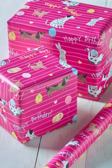 Pink Animal 6M Wrapping Paper