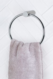 Chrome Finn Towel Ring