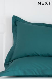Set of 2 Dark Teal Blue Cotton Rich Pillowcases (976438) | £8 - £10
