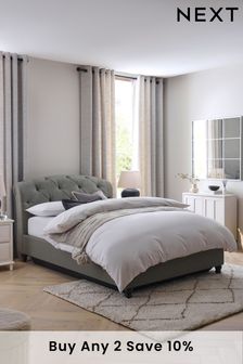 Wool Blend Grey Hartford Upholstered Ottoman Bed Frame