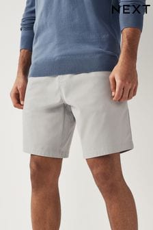 Light Grey Straight Fit Stretch Chino Shorts (978632) | £18