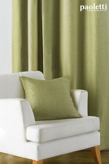 Riva Paoletti Green Atlantic Twill Woven Polyester Filled Cushion