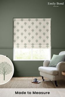 Emily Bond Fern Green Yew Tree Made to Measure Roman Blinds