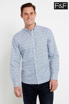 Mens Paisley Shirts | White & Black Paisley Pattern Shirts | Next UK