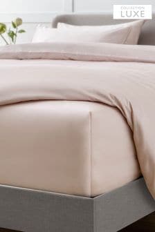 Blush Pink Collection Luxe 400 Thread Count Extra Deep Fitted 100% Egyptian Cotton Sateen Deep Fitted Sheet