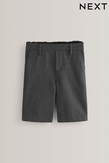 Grey Pull-On Waist Flat Front Shorts (3-14yrs) (988259) | £6 - £13