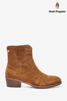 Hush Puppies Brown Iva Ladies Ankle Boots
