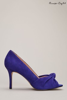 Phase Eight Blue Sonja Knot Front Peep Toe Shoes