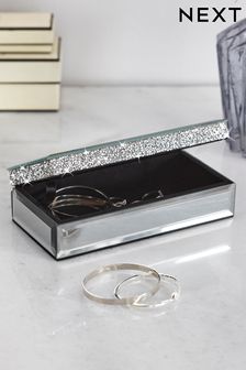 Silver Harper Diamanté Gem Jewellery Box (990213) | £20