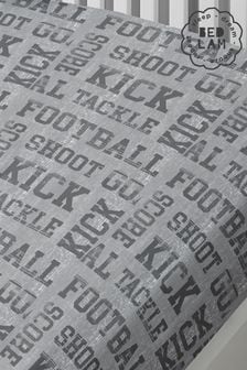 Bedlam Grey Football Kid's Fitted Fitted Sheet
