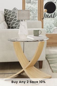 Jual Oak Siena Round Lamp Table