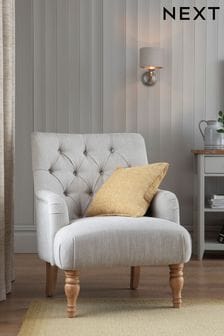 Wolton Button Armchair With Light Legs