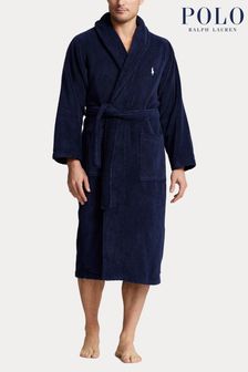 Polo Ralph Lauren Navy Fleece Dressing Gown