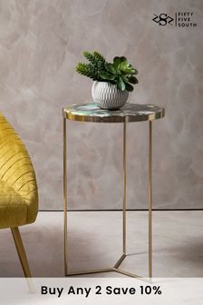 Fifty Five South Gold Vita Round Side Table