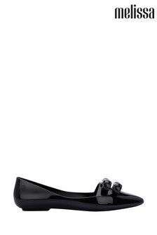 Melissa Black Bubble Bow Pointy Shoes