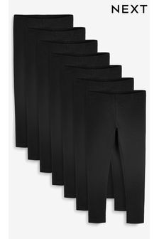 Black 7 Pack Leggings (3-16yrs) (A01806) | £28 - £44