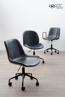 Fifty Five South Grey Branson Leather Effect Office Chair