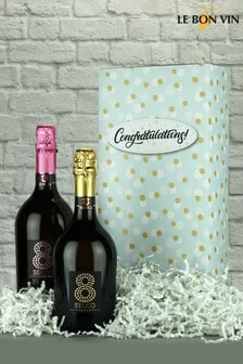 Le Bon Vin Congratulations Prosecco Wine Gift Box