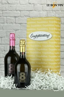 Le Bon Vin Congratulations Prosecco Wine Gift Box