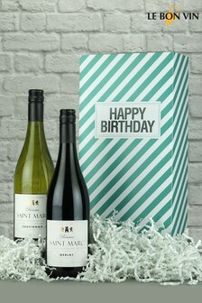 Le Bon Vin Happy Birthday Saint Marc Wine Gift Box