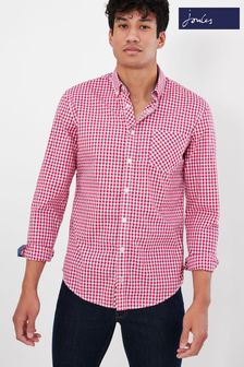 Joules Goodridge Pink Long Sleeve Classic Fit Poplin Shirt