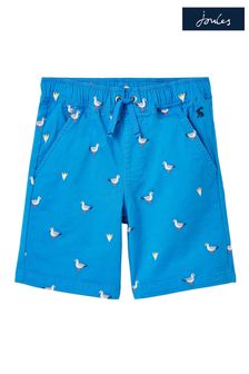 Joules Blue Huey Embroidery Pull-On Woven Shorts
