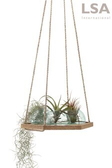 LSA International Clear Canopy Recycled Hanging 29cm Planter Set