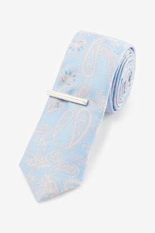 Paisley Tie With Tie Clip
