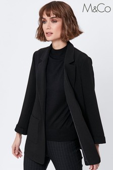 M&Co Black Textured Blazer