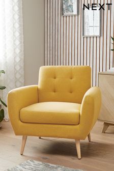 Soft Marl Ochre Yellow Hyett Light Leg Armchair (A03211) | £285