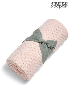 Mamas & Papas Pink Knitted Blanket (A04106) | £25