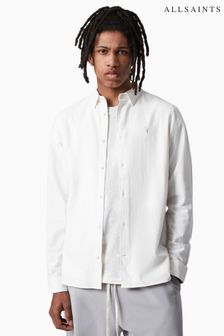 AllSaints White Lovell Long Sleeve Shirt